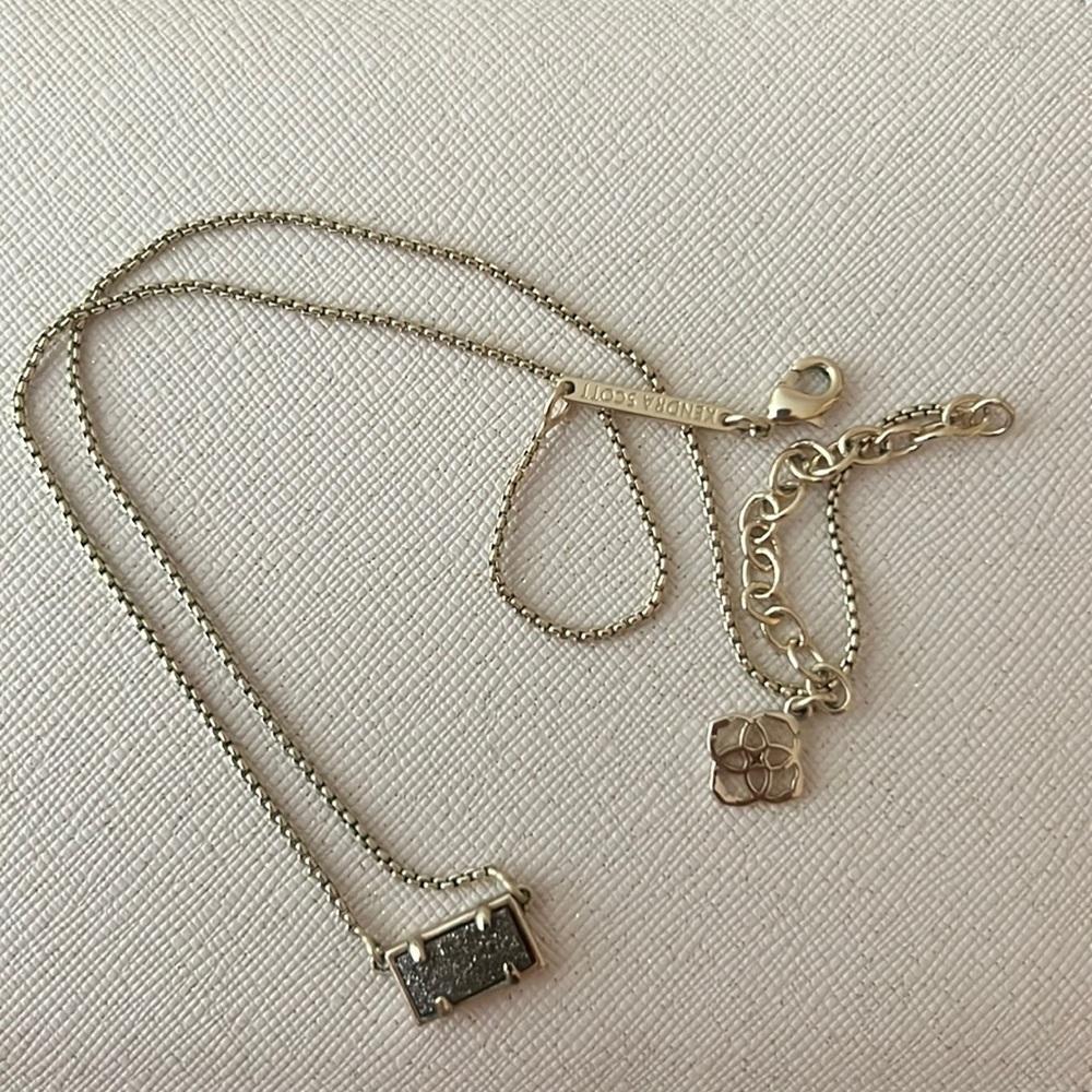 Kendra Scott Gray Druzy Necklace